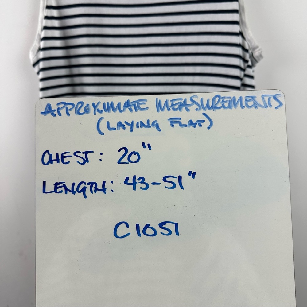 Frank & Eileen Tee Lab Sleeveless Striped Maxi/Midi Dress Navy & White - Picture 10 of 10